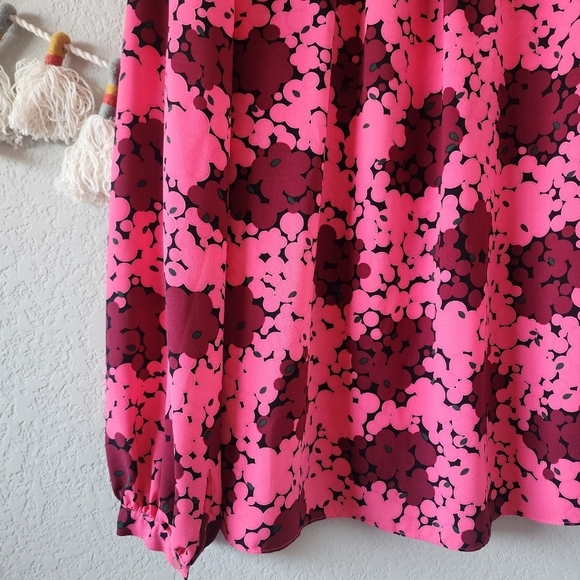 Kate Spade Pink and Black Floral Blouse - Picture 9 of 12